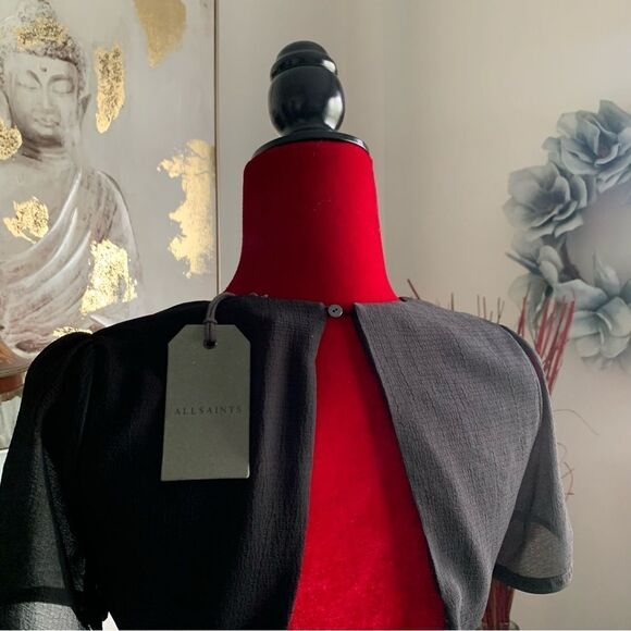 ALLSAINTS BLACK MINI DRESS - Picture 6 of 11